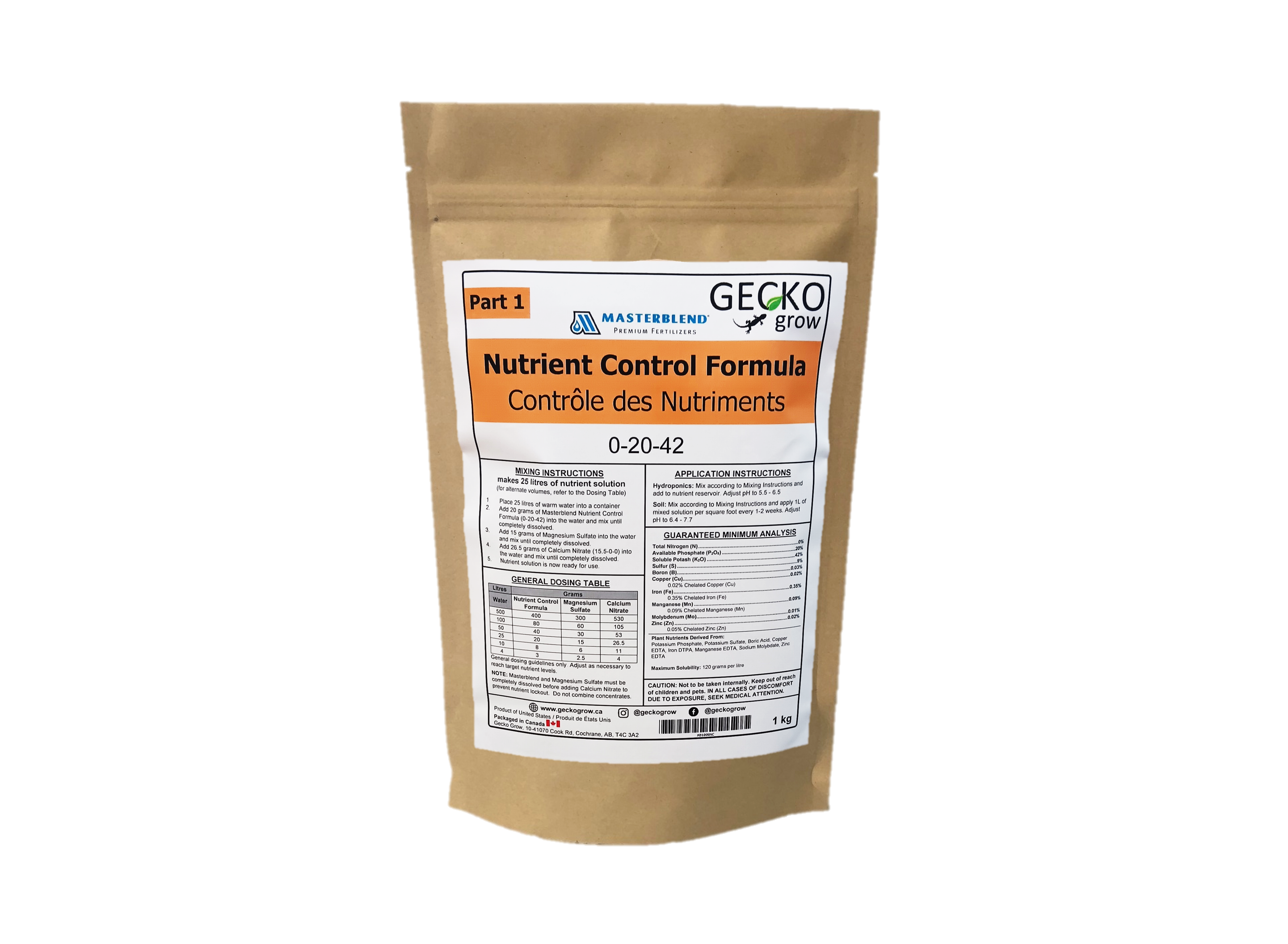 Masterblend Nutrient Control Formula (0-20-42)